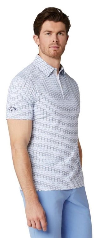Callaway Albatross Geo Print herr polo, bright white