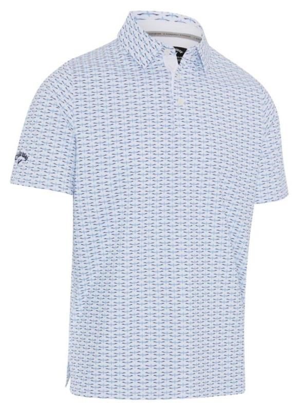 Callaway Albatross Geo Print herr polo, bright white