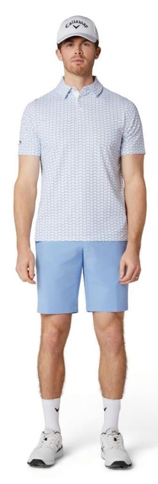 Callaway Albatross Geo Print herr polo, bright white