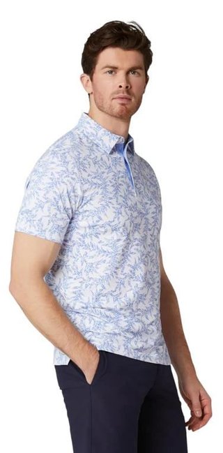 Callaway Chev Botanical herr polo, vista blue