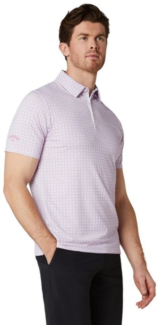Callaway Club Print herr polo, bright white