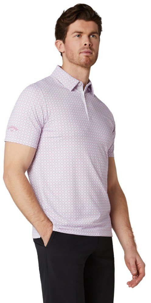 Callaway Club Print herr polo, bright white
