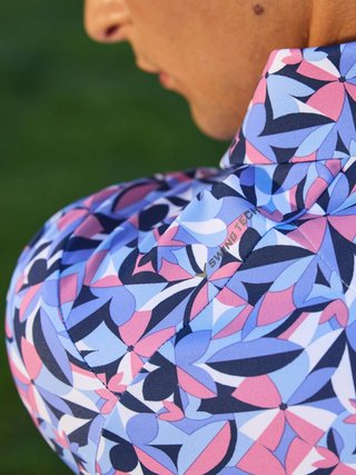 Callaway Dogwood Floral Geo herr polo, vista blue
