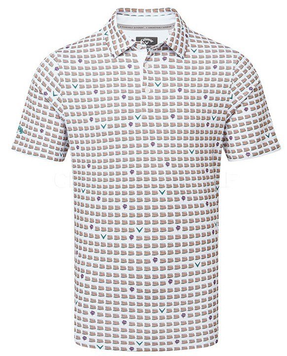 Callaway One Pimento herr polo, bright white