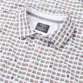 Callaway One Pimento herr polo, bright white
