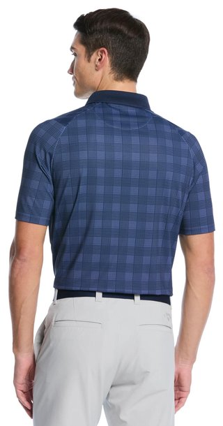 Callaway ChevPlaid Print herr polo, navy