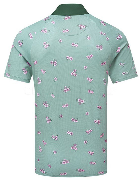 Callaway Azalea Gingham herr polo, galapagos green