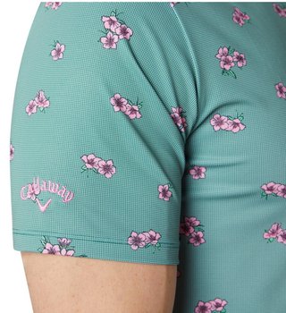 Callaway Azalea Gingham herr polo, galapagos green