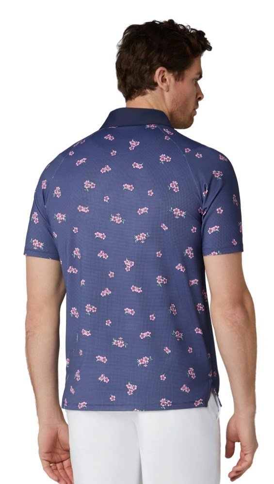 Callaway Azalea Gingham herr polo, peacoat