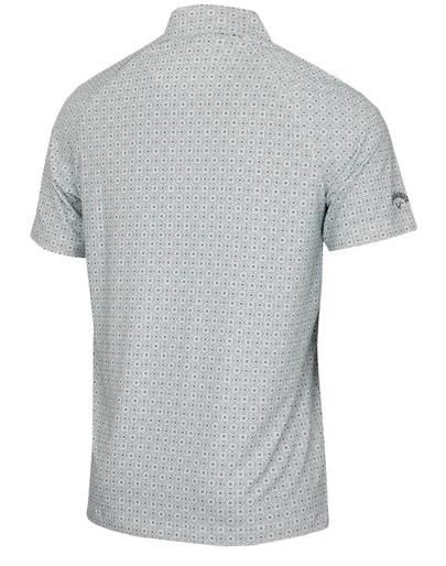 Callaway Foulard Printed herr polo, bright white