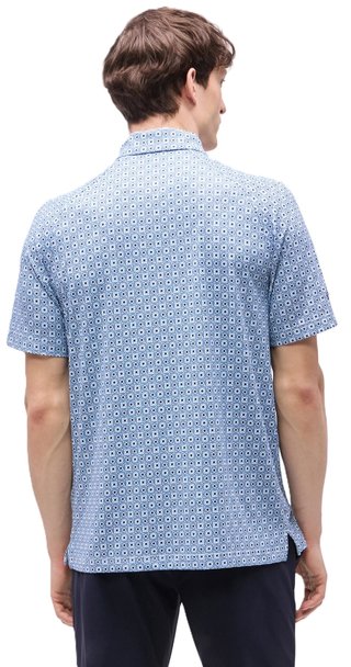 Callaway Foulard Printed herr polo, peacoat