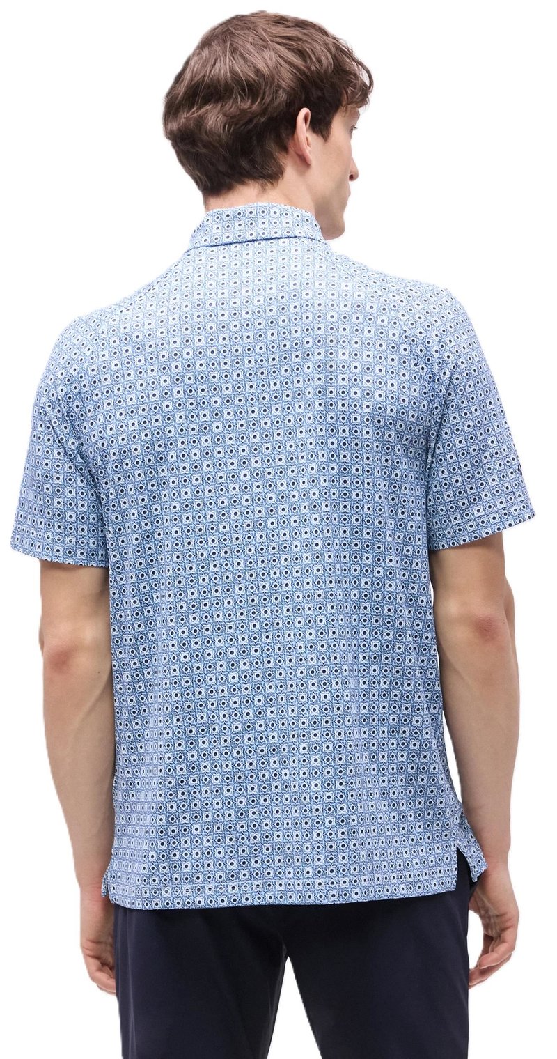Callaway Foulard Printed herr polo, peacoat