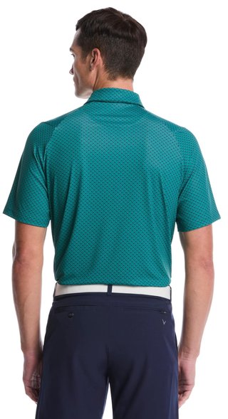 Callaway Trademark Golf Printed herr polo, galapagos green
