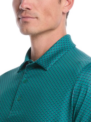 Callaway Trademark Golf Printed herr polo, galapagos green