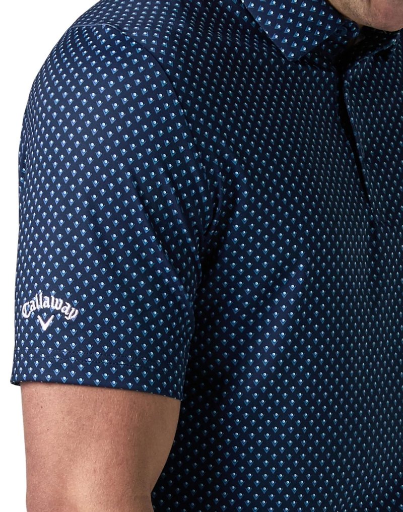 Callaway Trademark Golf Printed herr polo, peacoat
