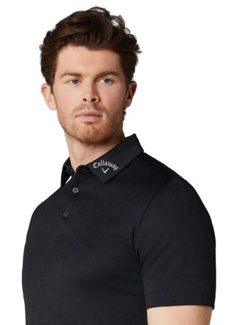 Callaway Odyssey Ventilated Jacquard herr polo, caviar