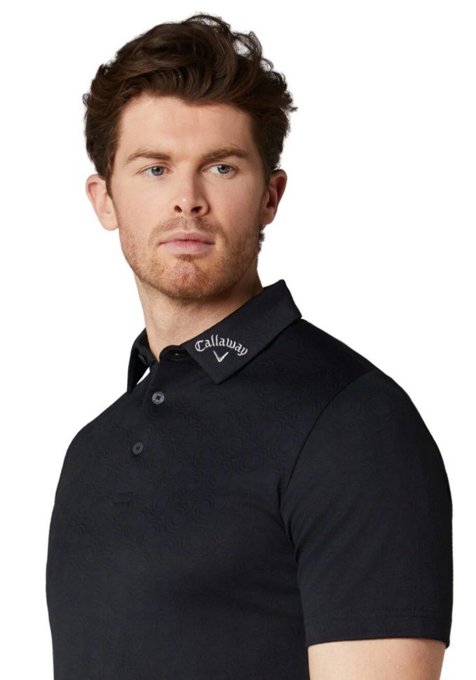 Callaway Odyssey Ventilated Jacquard herr polo, caviar