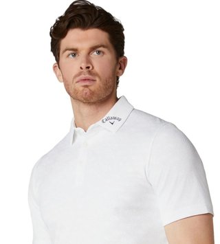 Callaway Odyssey Ventilated Jacquard herr polo, bright white