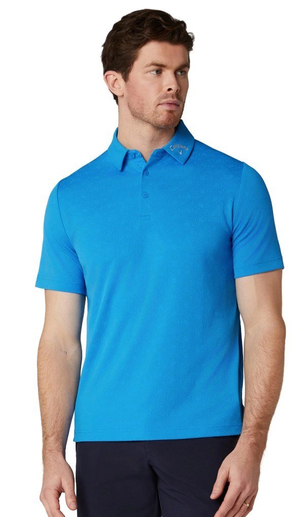 Callaway Odyssey Ventilated Jacquard herr polo, brilliant blue