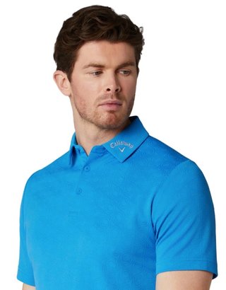 Callaway Odyssey Ventilated Jacquard herr polo, brilliant blue