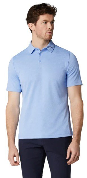 Callaway Odyssey Ventilated Jacquard herr polo, vista blue