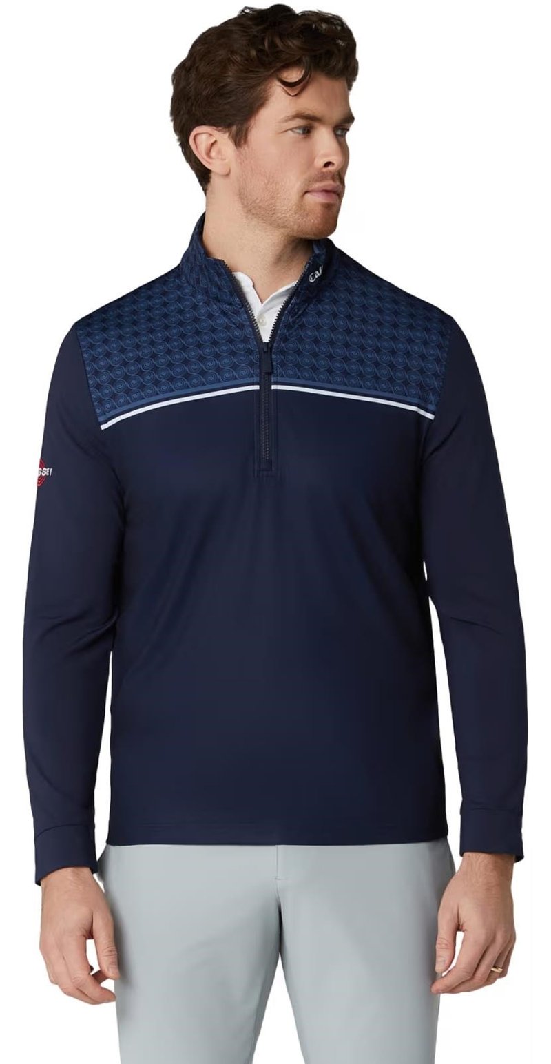 Callaway Odyssey Printed Block herr sweatshirt, peacoat