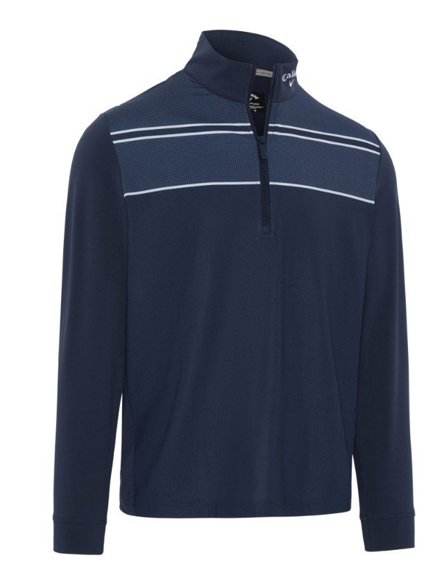Callaway Blocked Printed Chev Textured herr sweatshirt, peacoat