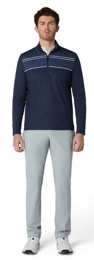 Callaway Blocked Printed Chev Textured herr sweatshirt, peacoat