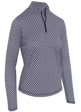 Callaway Scarf Geo Print Long Sleeve dampolo, peacoat