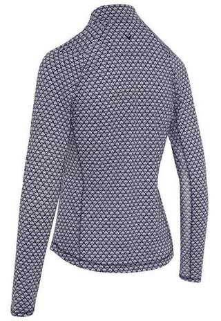Callaway Scarf Geo Print Long Sleeve dampolo, peacoat