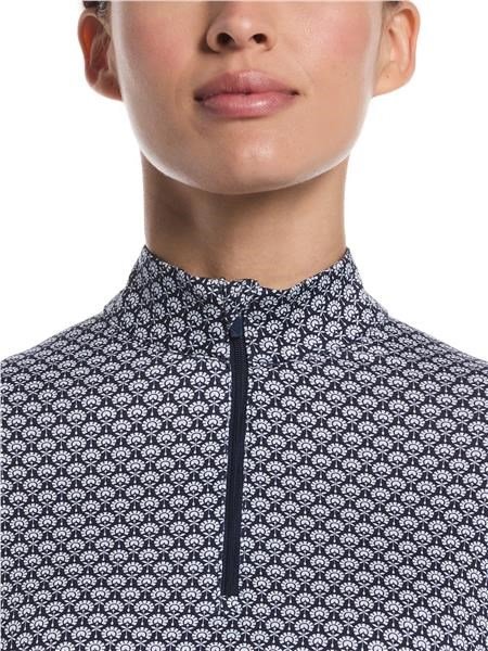 Callaway Scarf Geo Print Long Sleeve dampolo, peacoat