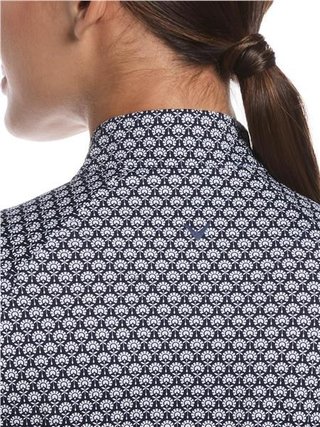 Callaway Scarf Geo Print Long Sleeve dampolo, peacoat