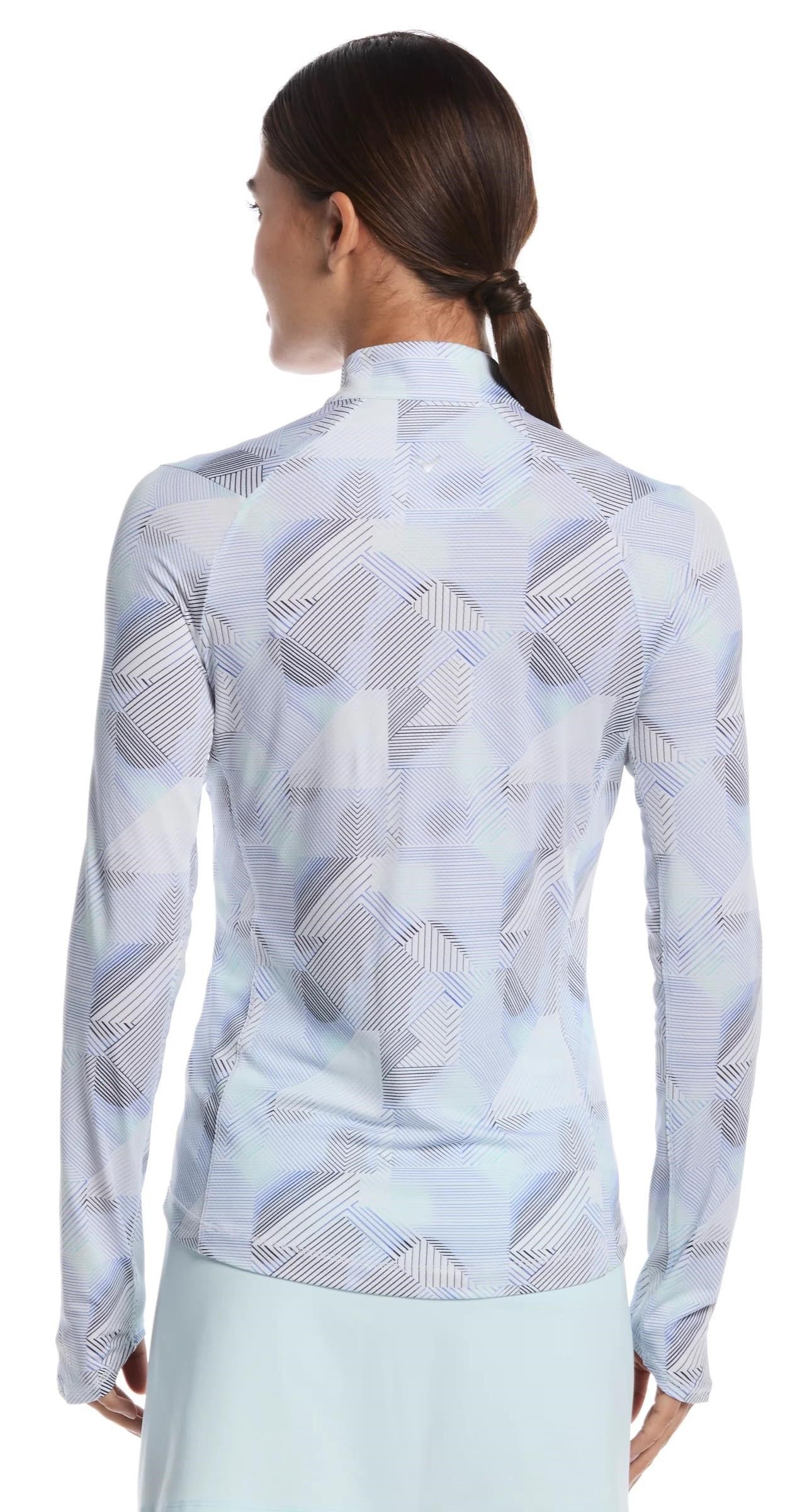 Callaway Active Geo Printed long sleeve dampolo, brilliant white