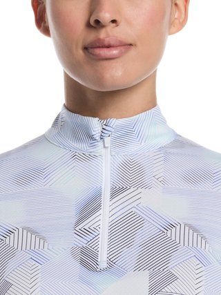 Callaway Active Geo Printed long sleeve dampolo, brilliant white