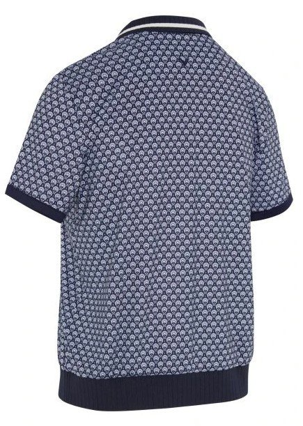 Callaway Scarf Geo Printed dam polo, peacoat