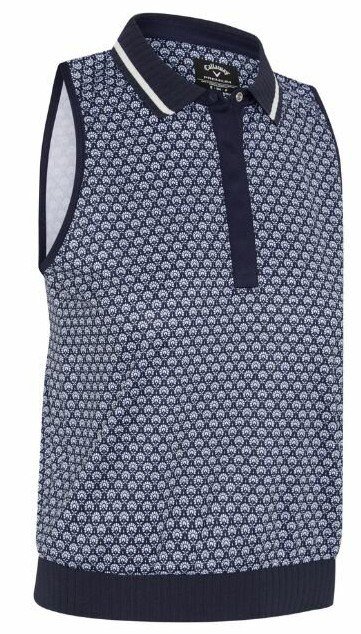 Callaway Scarf Geo Printed Sleeveless dampolo, peacoat