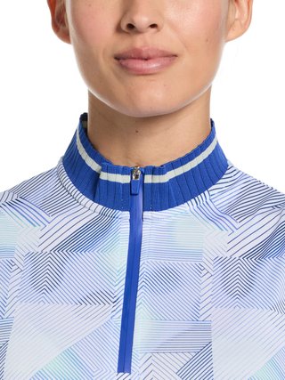 Callaway Sleeveless Rib Collar 1/4 Zip dampolo, brilliant white