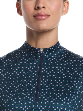 Callaway Sleeveless Framing Geo Print 1/4-Zip dampolo, peacoat