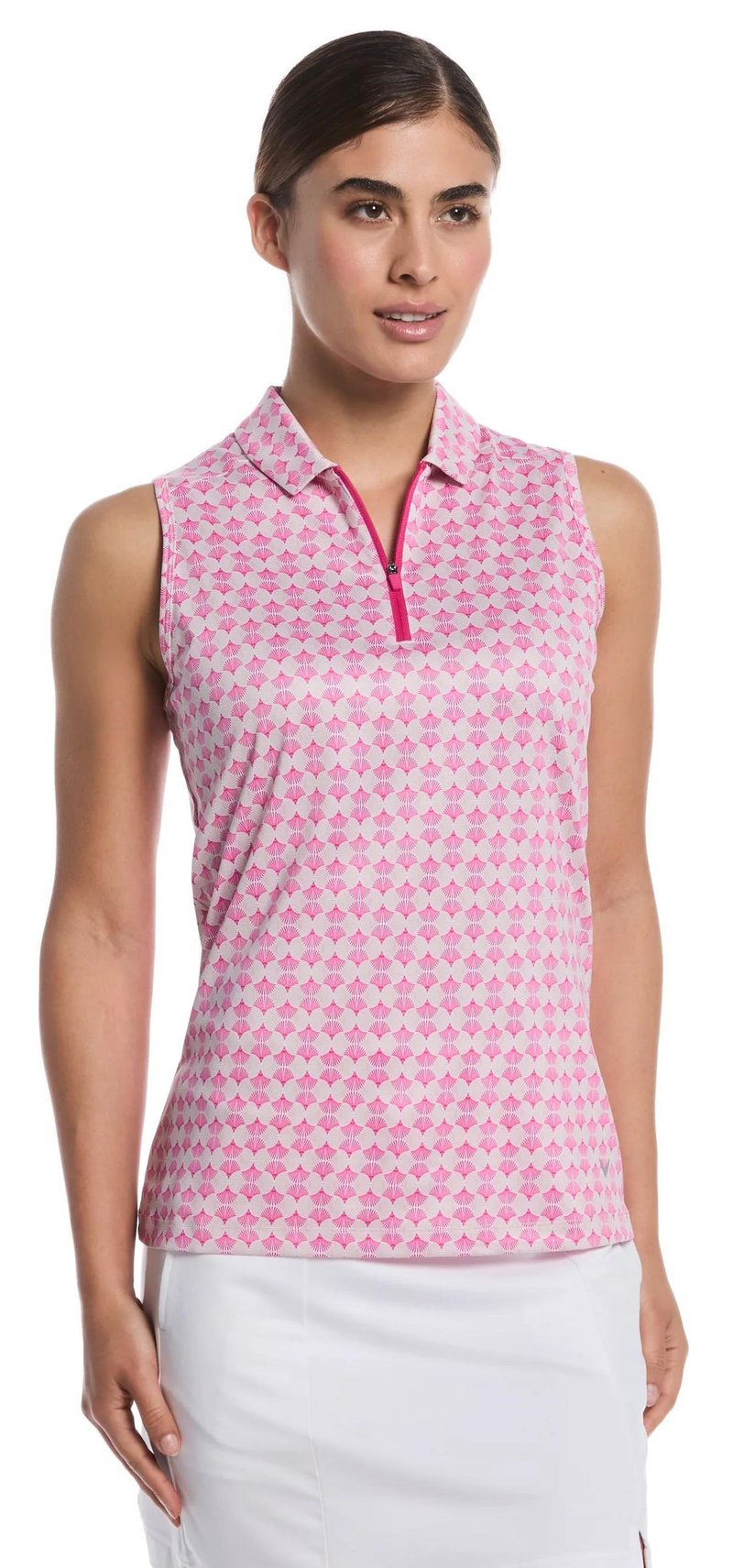 Callaway Deco Geo Print Sleeveless dampolo, fuchsia purple