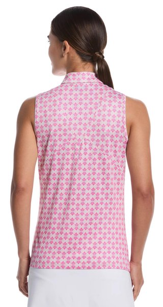 Callaway Deco Geo Print Sleeveless dampolo, fuchsia purple