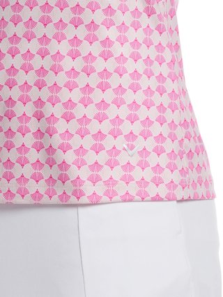 Callaway Deco Geo Print Sleeveless dampolo, fuchsia purple