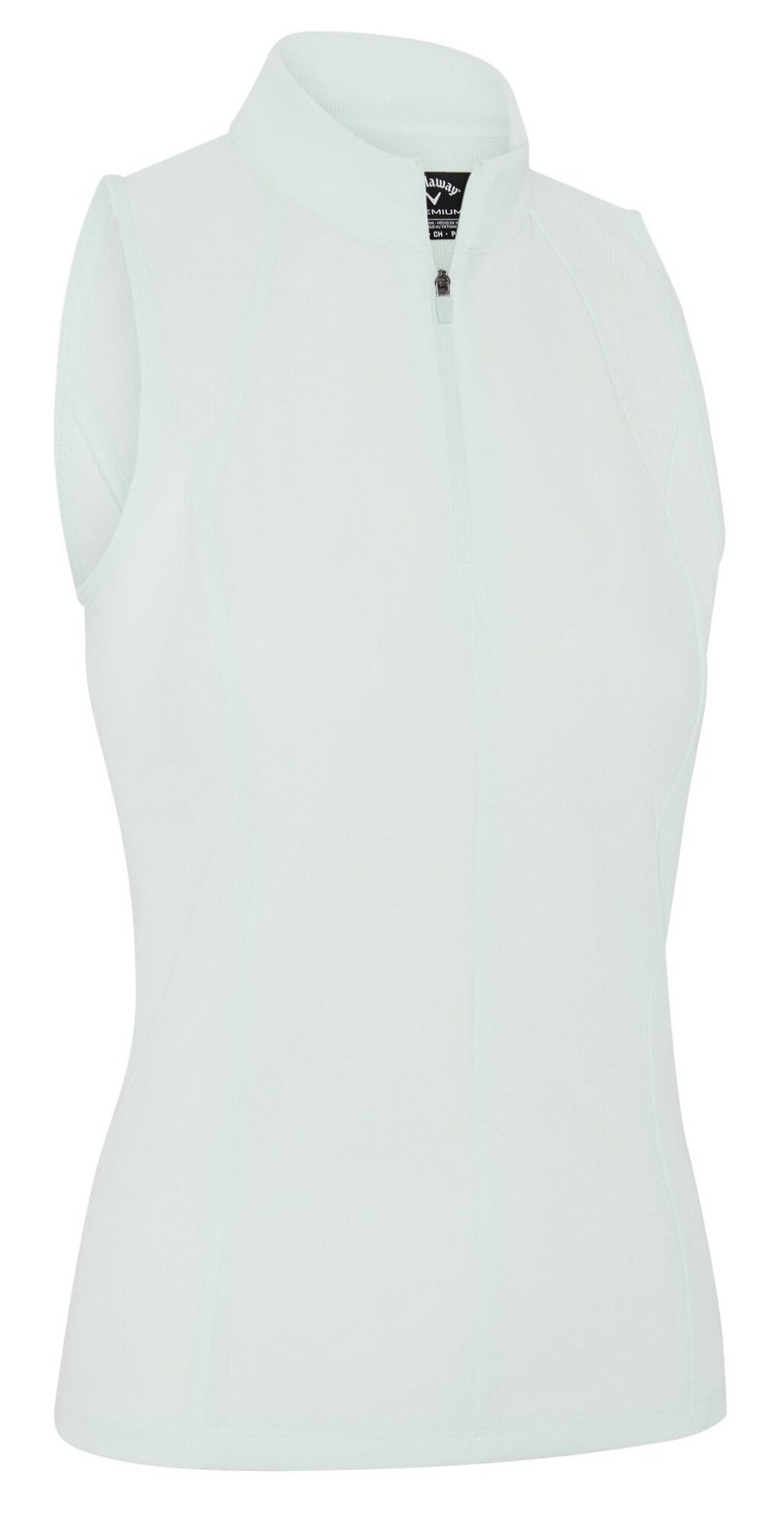 Callaway Rib Play Sleeveless dampolo, salt air