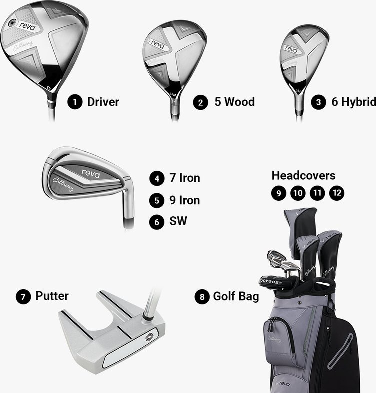 Callaway Reva 8PC Black damgolfset, grafit