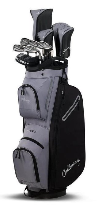 Callaway REVA 11PC Black damgolfset 2026 (grafit), LRH, Long +1" + vagnbag