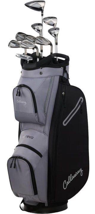 Callaway REVA 11PC Black damgolfset 2026 (grafit), LRH, Long +1" + vagnbag