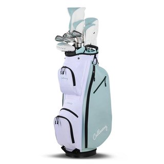 Callaway Reva 26 11PC Peach/Surf damgolfset med graphitskaft, höger + cartbag