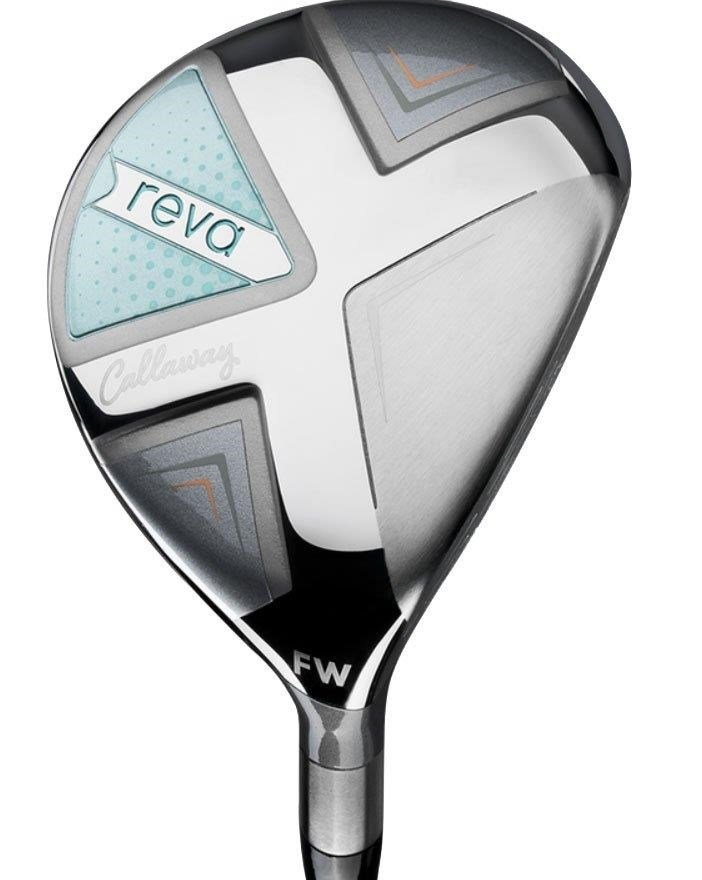 Callaway Reva 26 11PC Peach/Surf damgolfset med graphitskaft, höger + cartbag