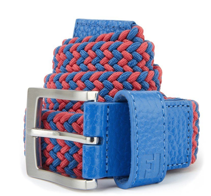FootJoy Braided unisex bälte, coastal blue/nantucket red