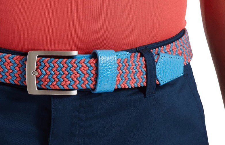 FootJoy Braided unisex bälte, coastal blue/nantucket red