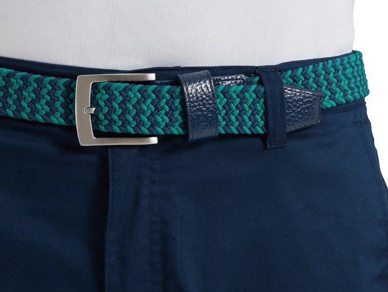 FootJoy Braided unisex bälte, navy/field green